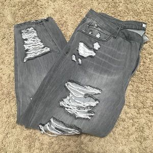 Plus size ripped skinny jeans